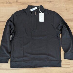 NWT Tommy Bahama Martinique 1/2 Zip Pullover XL/TG Black Luxury Sweatshirt